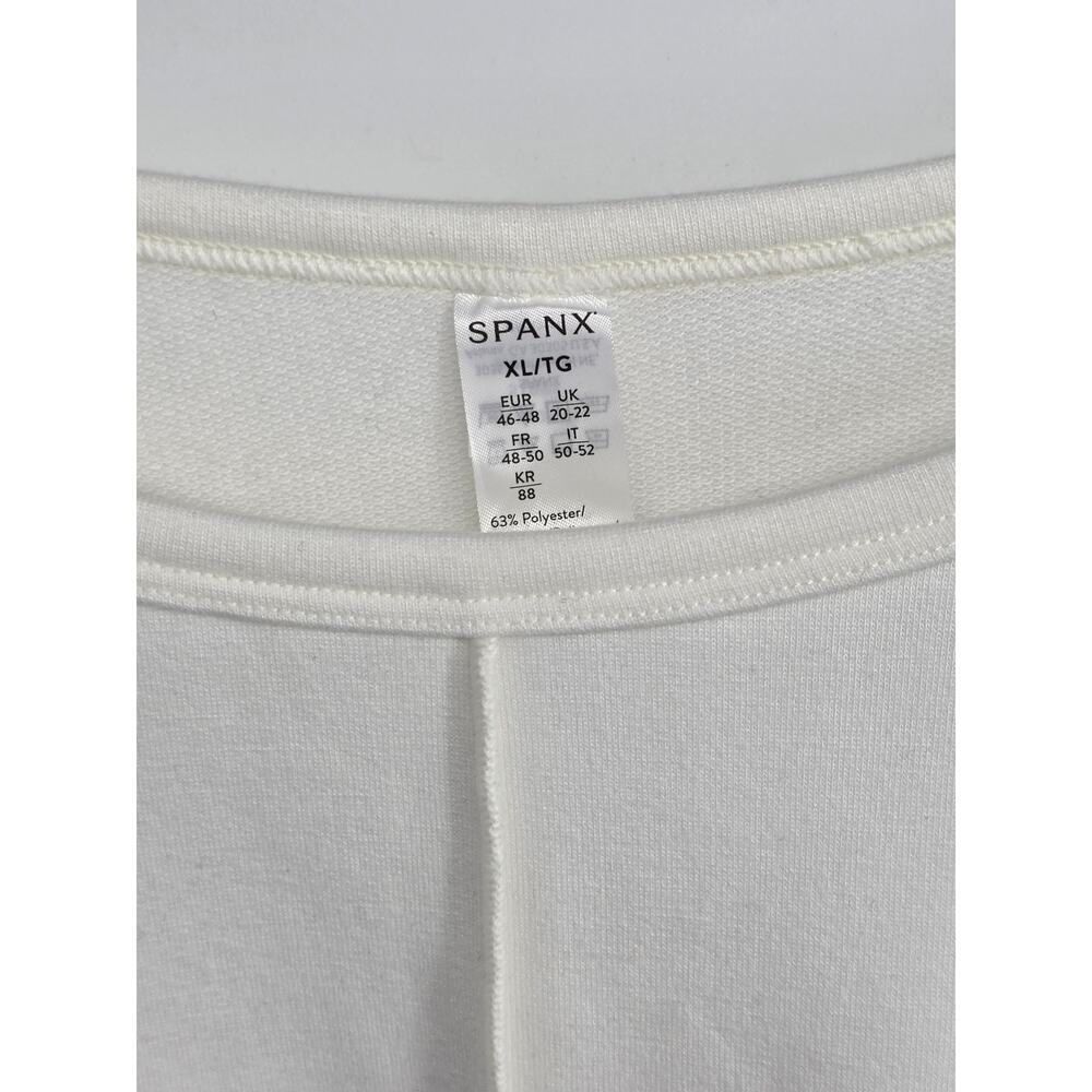 NWT Spanx Perfect Length Top Dolman Sweatshirt Powder White Size XL - Picture 2 of 6